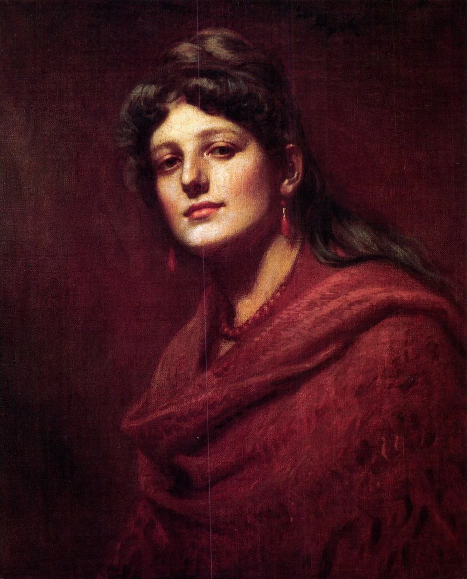 Studio di testa femminile, 1880 - Magyar Nemzeti Galéria, Budapest